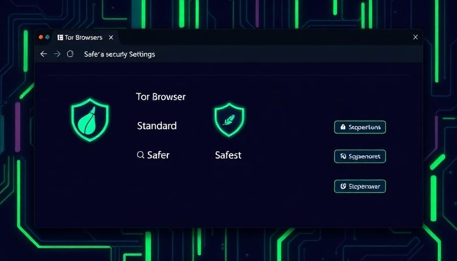 Tor Browser security settings panel